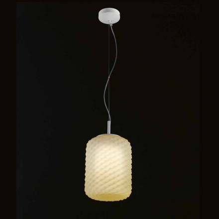 Selene Domino pandantiv lampa floare O21 H 27/140 cm sticlă Viadurini