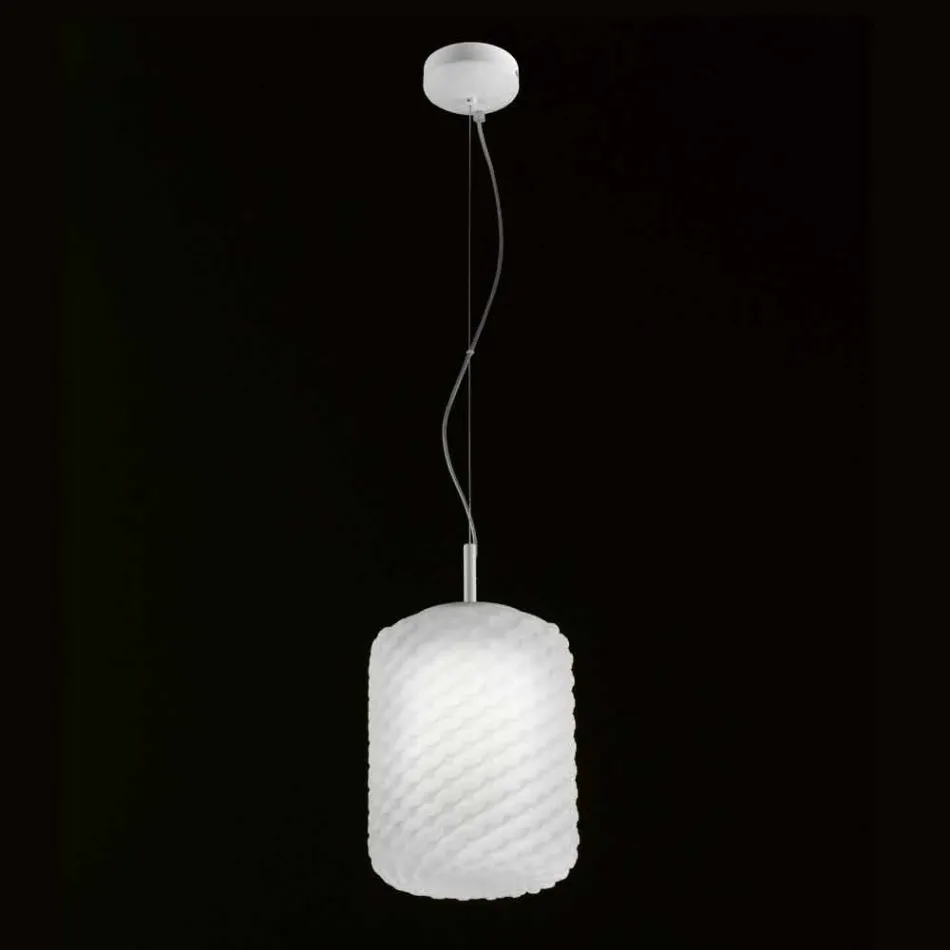 Selene Domino pandantiv lampa floare O21 H 27/140 cm sticlă Viadurini