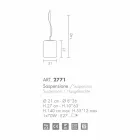 Selene Domino pandantiv lampa floare O21 H 27/140 cm sticlă Viadurini