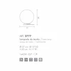 Selene Domino din lampă de masă albă din sticlă suflată Ø27 H 30cm Viadurini