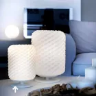 Selene Domino veioză Ø15 H22cm, realizate manual din sticlă suflată Viadurini