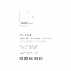 Selene Domino veioză O21 H30cm, sticla suflata realizate în Italia Viadurini