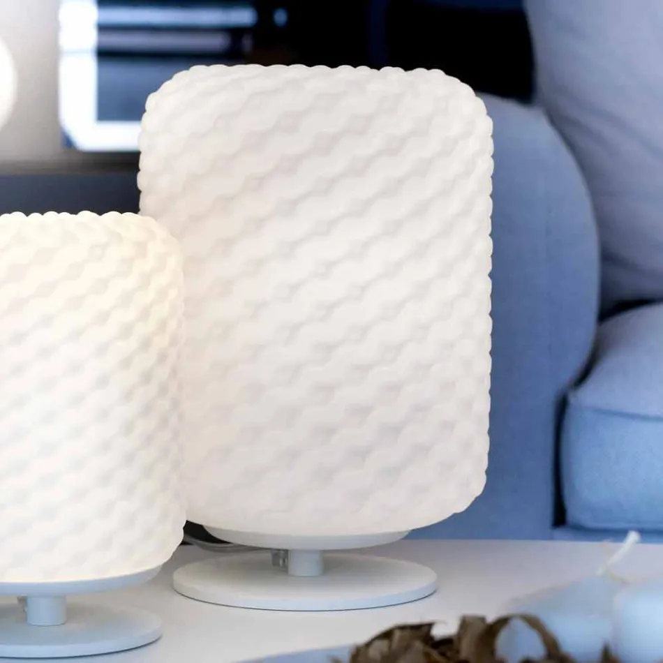 Selene Domino veioză O21 H30cm, sticla suflata realizate în Italia Viadurini