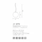 Selene Domino candelabru suflat sticlă manual Ø27 H 27 / 140cm Viadurini