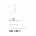 Selene lampă totdeauna masă albă din sticlă suflată O34 H 55cm Viadurini