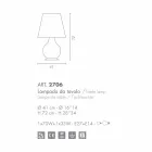 Selene lampă totdeauna masă de sticlă suflată Ø41 H 72cm Viadurini