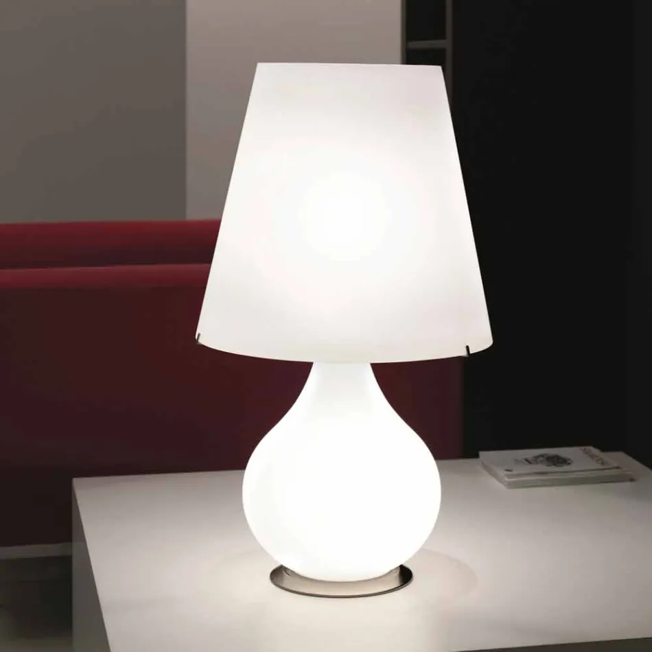Selene lampă totdeauna masă de sticlă suflată Ø41 H 72cm Viadurini
