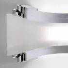 Selene Ionica Appliqué 32x10 H16cm oțel și sticlă realizate în Italia Viadurini