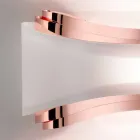 Selene Ionica Appliqué 32x10 H16cm oțel și sticlă realizate în Italia Viadurini