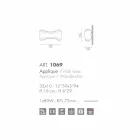 Selene Ionica Appliqué 32x10 H16cm oțel și sticlă realizate în Italia Viadurini