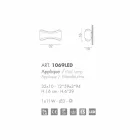 Selene Ionica Appliqué 32x10 H16cm oțel și sticlă realizate în Italia Viadurini