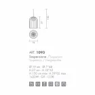 Selene Kluvì pandantiv lampa sticla suflata O19 H 27 / 150cm Viadurini