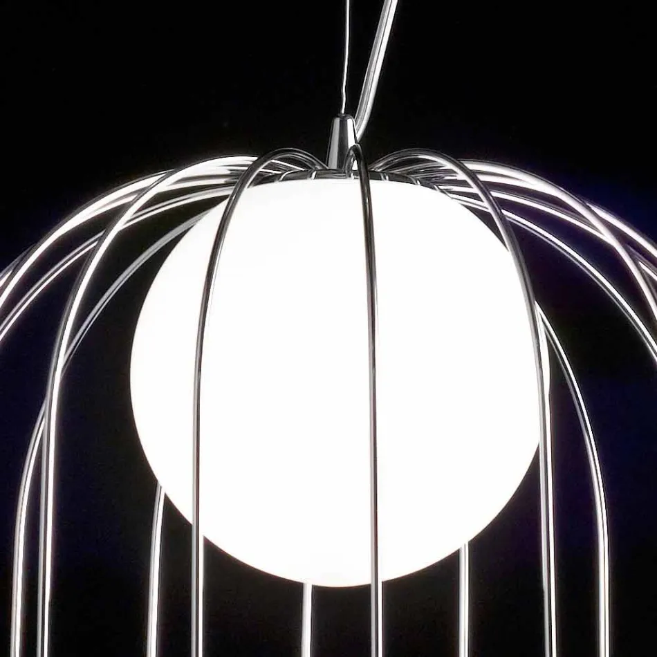 Selene Kluvì pandantiv lampa suflat O33 H sticlă 41/150 cm Viadurini