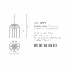 Selene Kluvì pandantiv lampa suflat O33 H sticlă 41/150 cm Viadurini