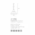 Selene Lampara lampă de suspensie suflat Ø37 H sticlă 24/140 cm Viadurini