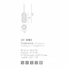 Selene Origami pandantiv lampa sticla suflata O16 H 30 / 140cm Viadurini