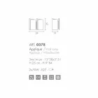 Selene Papiro satin appliqué 34x14 sticla H25cm Made in Italy Viadurini