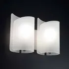 Selene Papiro satin appliqué 34x14 sticla H25cm Made in Italy Viadurini