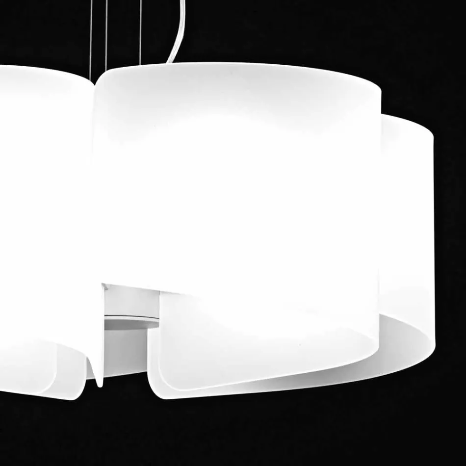 Selene Papiro alb cristal pandantiv lampă Ø65 x H 140 cm Viadurini