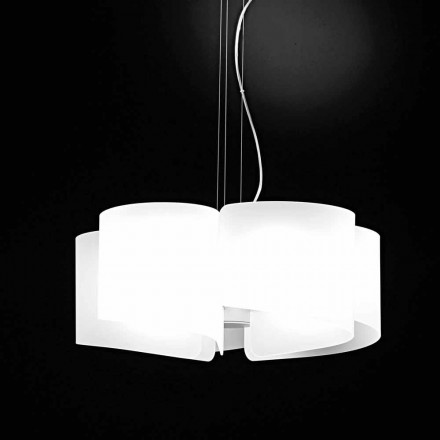 Selene Papiro alb cristal pandantiv lampă Ø65 x H 140 cm Viadurini