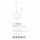 Lampa de suspensie Selene Papiro made in Italia Ø46 x H 140 cm Viadurini