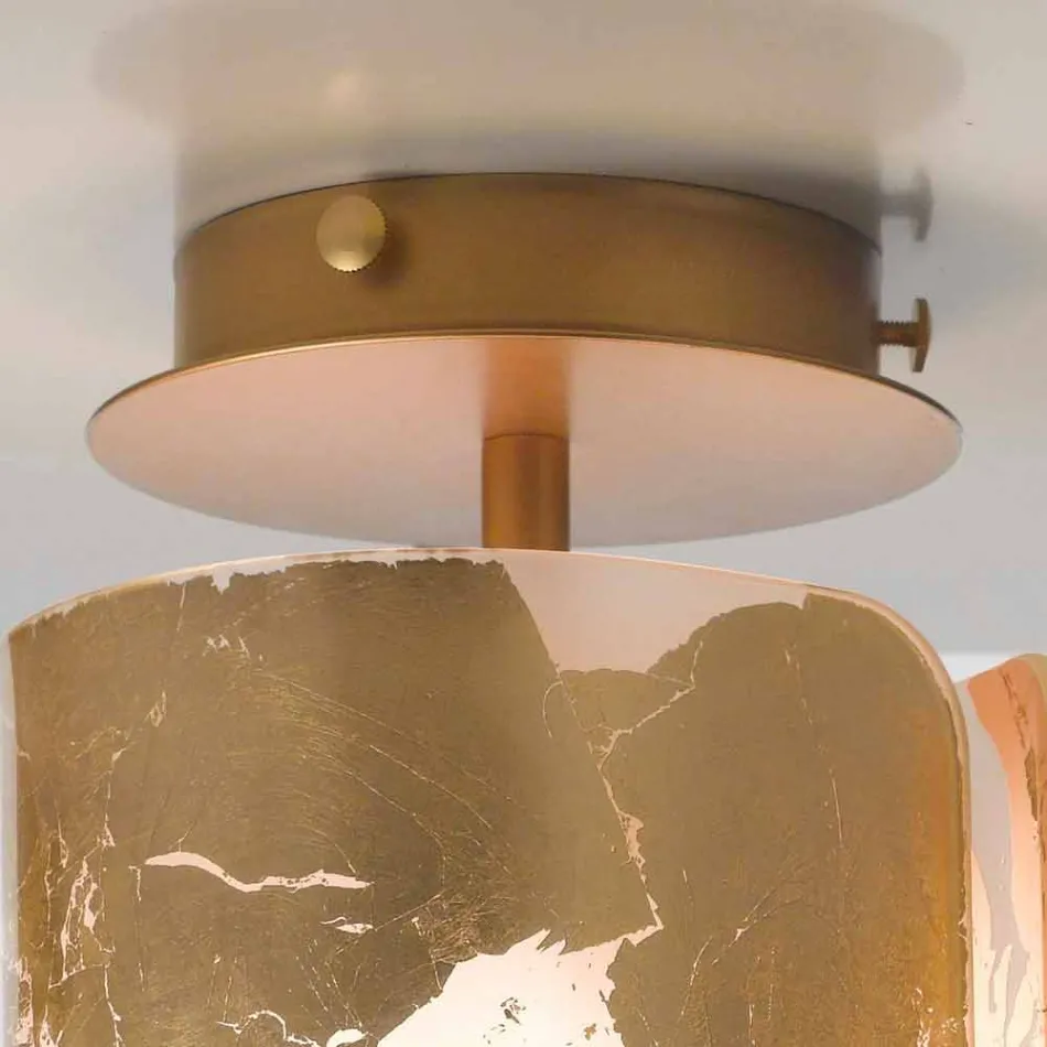 Selene Papiro plafon lampă de cristal Ø15 H30cm, realizate în Italia Viadurini