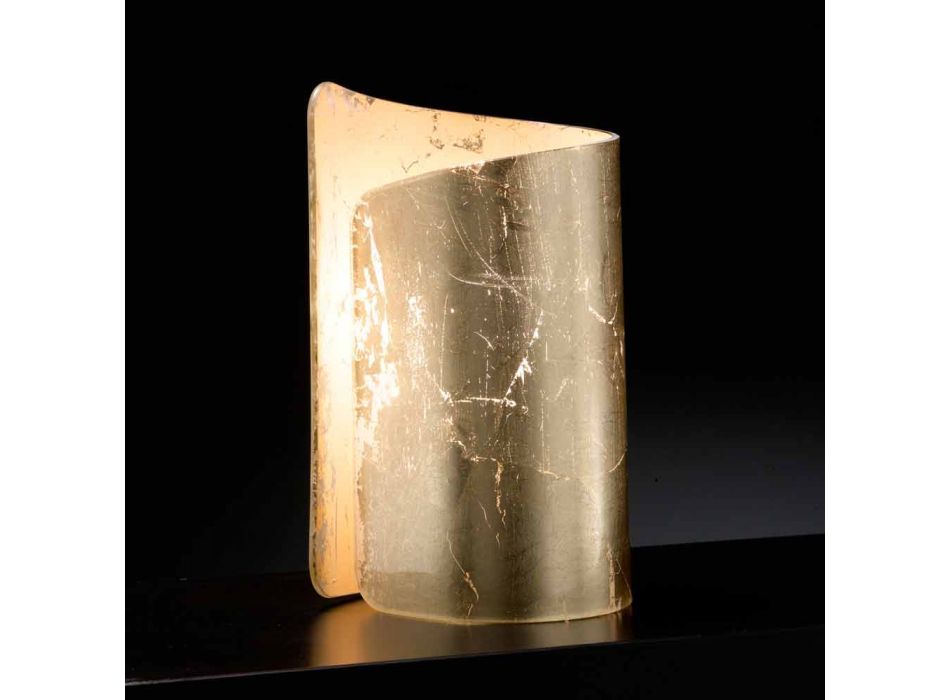 Selene Papiro cristal lampă de masă făcută în Italia 15x14xH25cm Viadurini