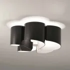 Selene Papiro lumina plafon de cristal moderne Ø65 H28cm, realizate în Italia Viadurini