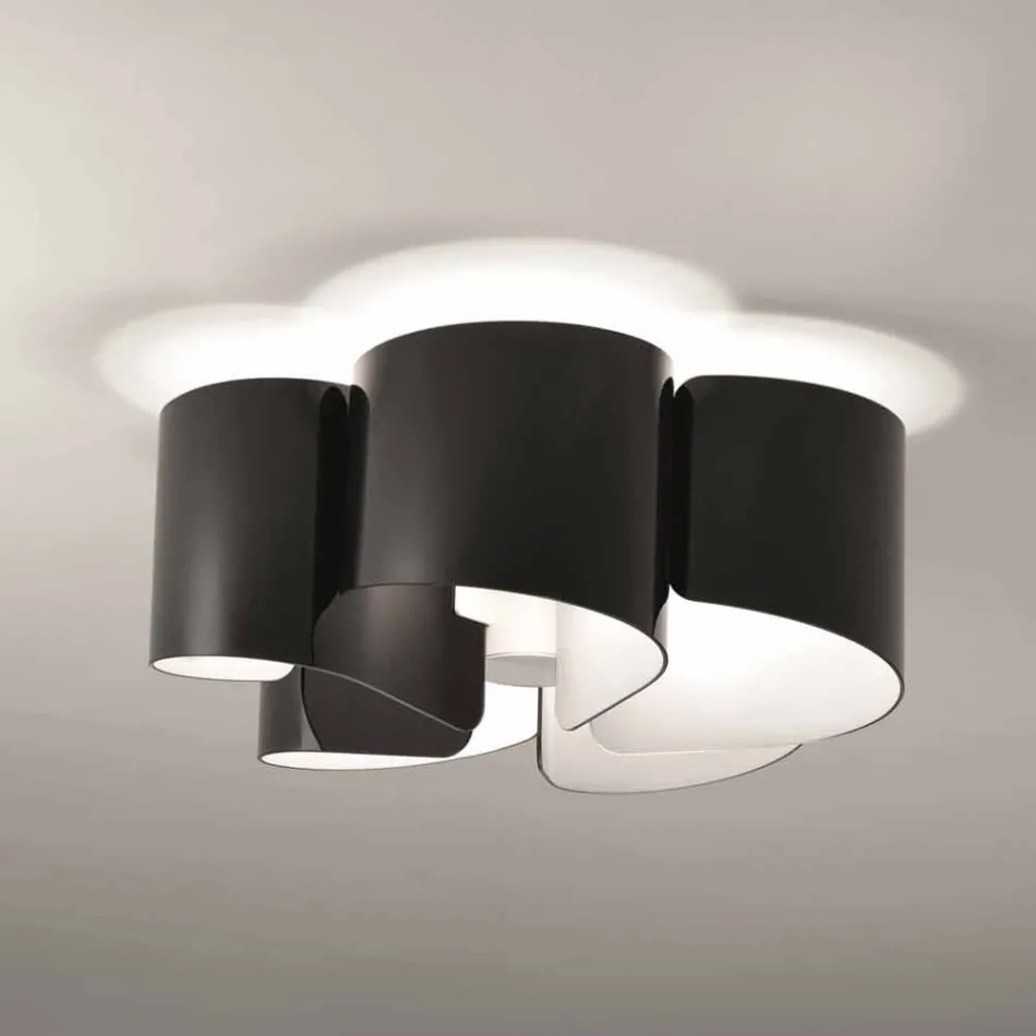 Selene Papiro lumina plafon de cristal moderne Ø65 H28cm, realizate în Italia Viadurini