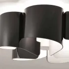 Selene Papiro lumina plafon de cristal moderne Ø65 H28cm, realizate în Italia Viadurini