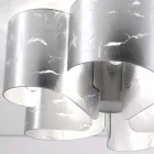 Selene Papiro lumina plafon de cristal moderne Ø65 H28cm, realizate în Italia Viadurini