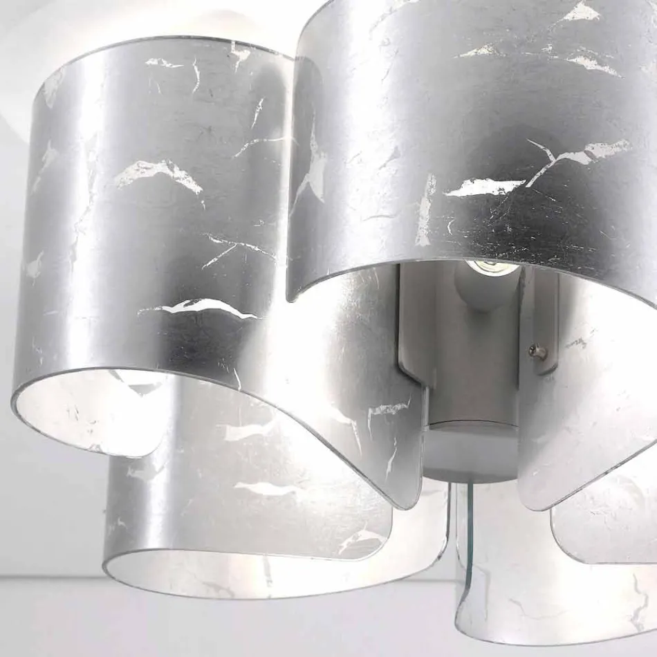 Selene Papiro lumina plafon de cristal moderne Ø65 H28cm, realizate în Italia Viadurini