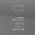 Selene Papiro lumina plafon de cristal moderne Ø65 H28cm, realizate în Italia Viadurini