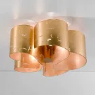 Selene Papiro lumina plafon de cristal moderne Ø65 H28cm, realizate în Italia Viadurini