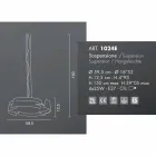 pandantiv lampa Selene Vultur Ø59,5 H 12,5 / 150 cm, realizat în Italia Viadurini