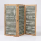 Despărțitor de exterior din Teak, Aluminiu și țesut frânghie - Vision Viadurini