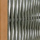 Despărțitor de exterior din Teak, Aluminiu și țesut frânghie - Vision Viadurini