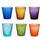 Set de 12 pahare din sticlă suflată colorate cu un design modern - Pumba Viadurini