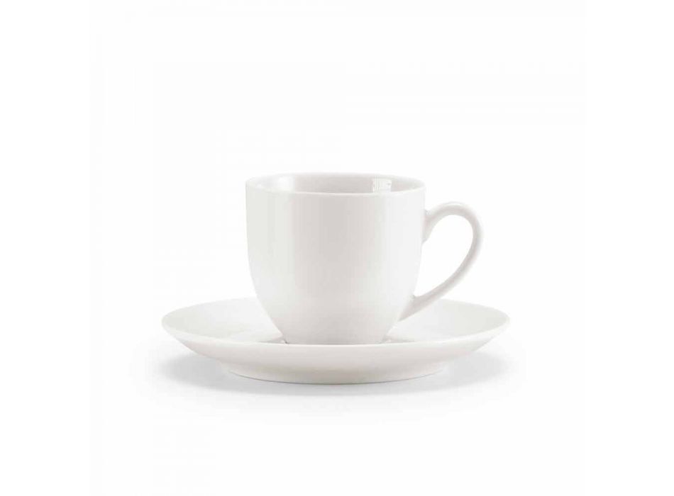 Set de 18 pahare de ceai cu bol de zahăr și tavă de porțelan - Lucerna Viadurini