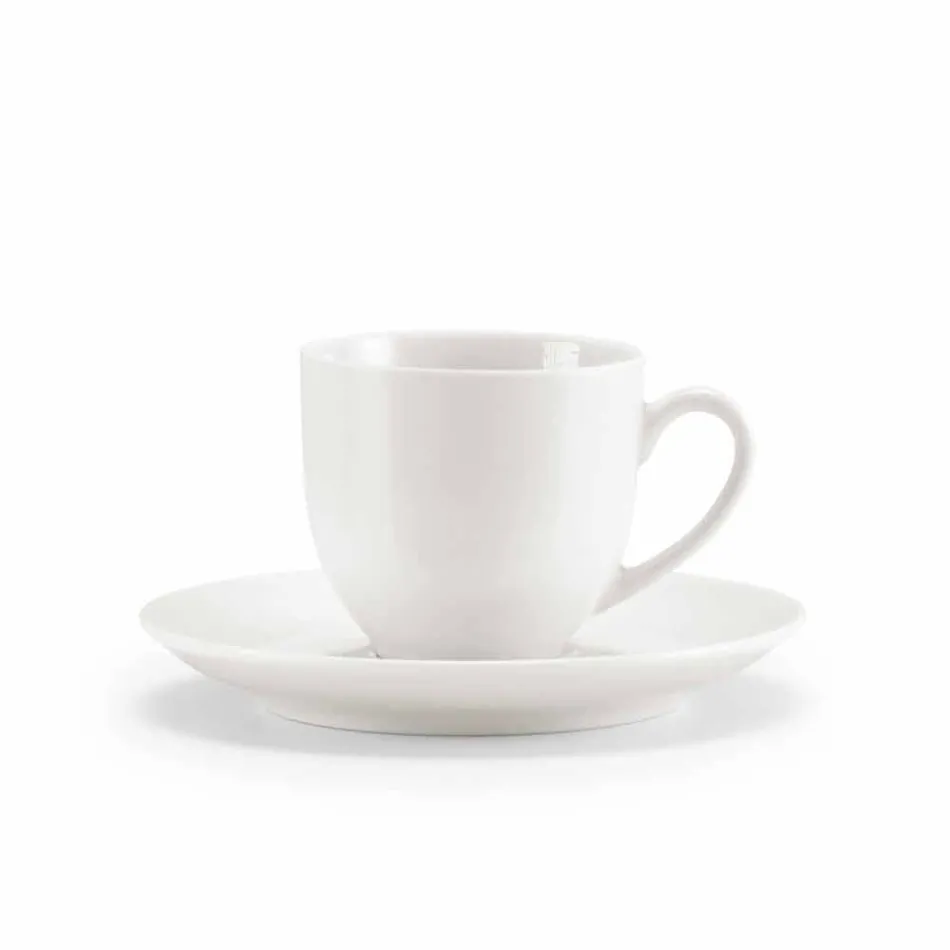 Set de 18 pahare de ceai cu bol de zahăr și tavă de porțelan - Lucerna Viadurini