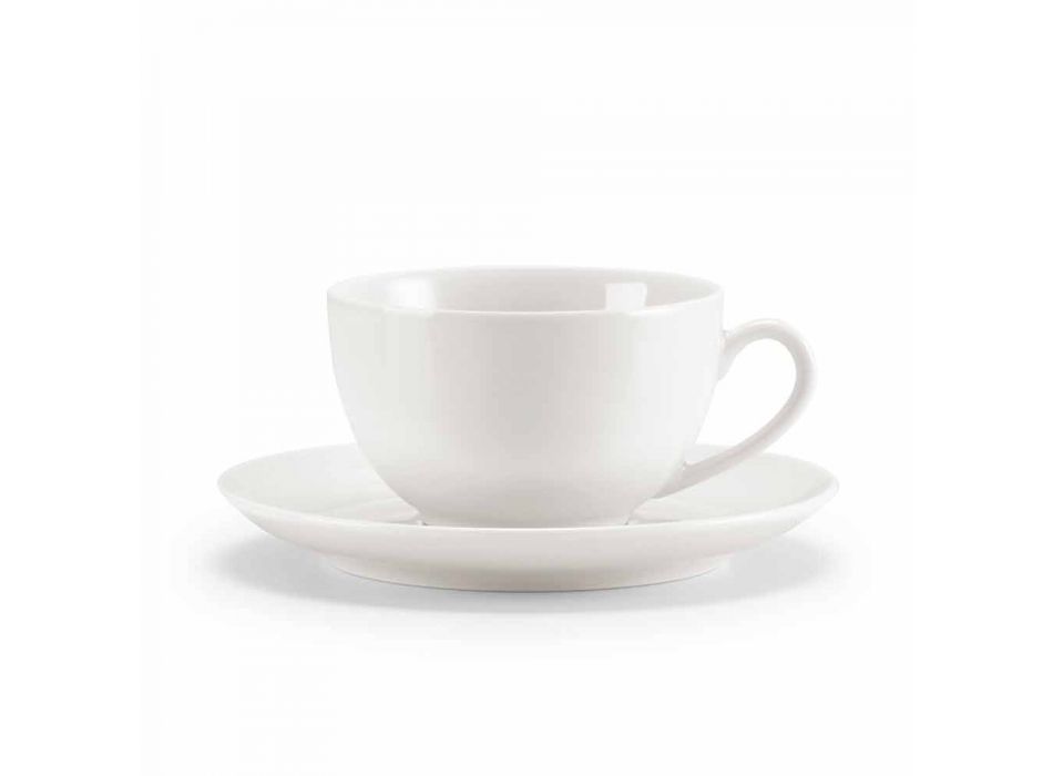 Set de 18 pahare de ceai cu bol de zahăr și tavă de porțelan - Lucerna Viadurini