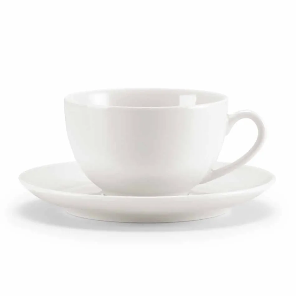 Set de 18 pahare de ceai cu bol de zahăr și tavă de porțelan - Lucerna Viadurini