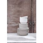 Set de 24 de farfurii de design în porțelan alb ondulat - Armanda Viadurini