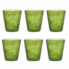 Set de 6 pahare din sticlă suflată colorate, cu un design modern - Pumba Viadurini