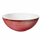 Serviciu 6 castroane de înghețată și 2 castroane în porțelan colorat - Rurolo Viadurini