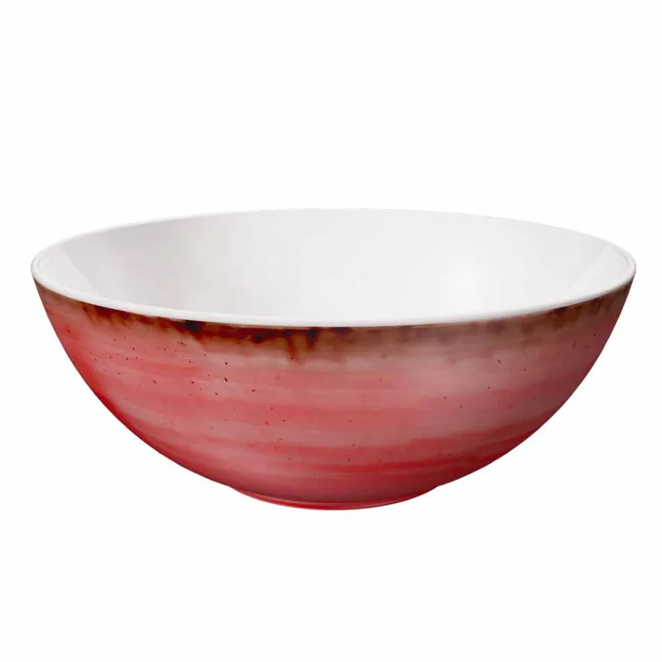 Serviciu 6 castroane de înghețată și 2 castroane în porțelan colorat - Rurolo Viadurini