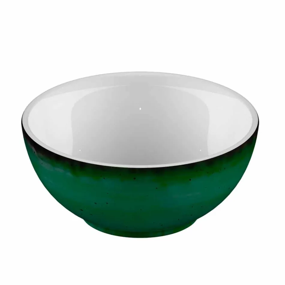 Serviciu 6 castroane de înghețată și 2 castroane în porțelan colorat - Rurolo Viadurini