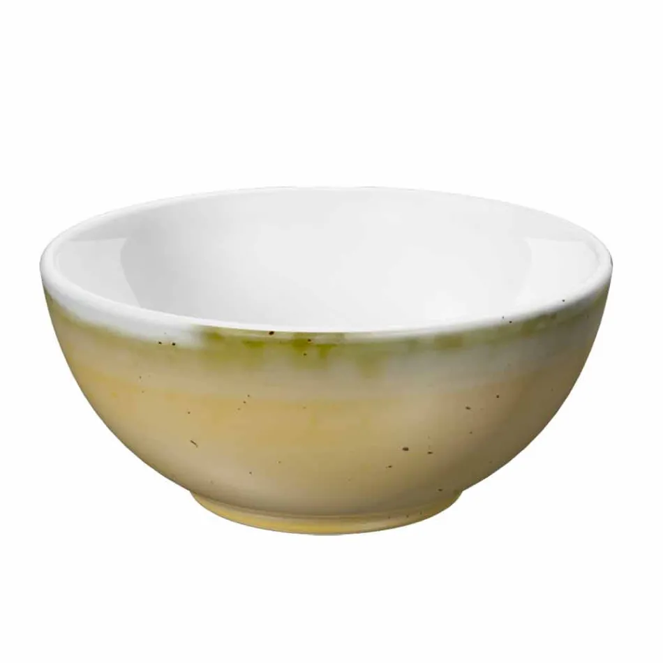 Serviciu 6 castroane de înghețată și 2 castroane în porțelan colorat - Rurolo Viadurini