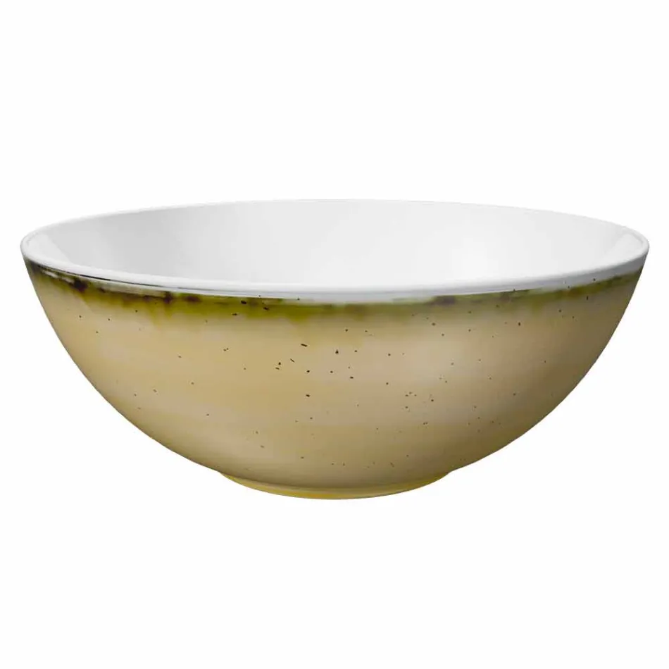 Serviciu 6 castroane de înghețată și 2 castroane în porțelan colorat - Rurolo Viadurini