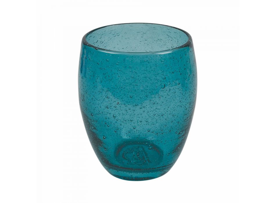 12 bucăți Pahare de apă din sticlă suflată colorate - Guerrero Viadurini
